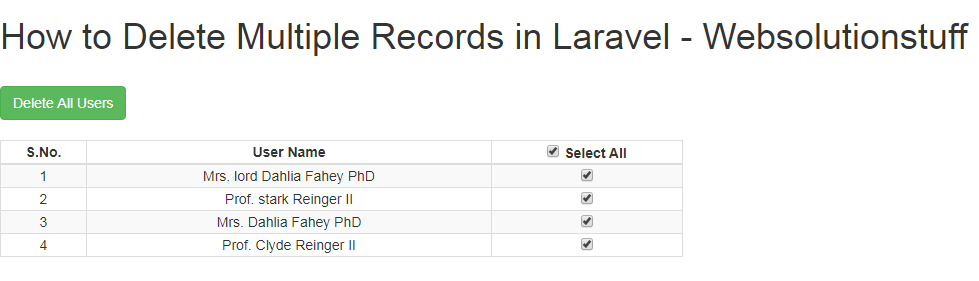 how to delete multiple records using checkbox in laravel