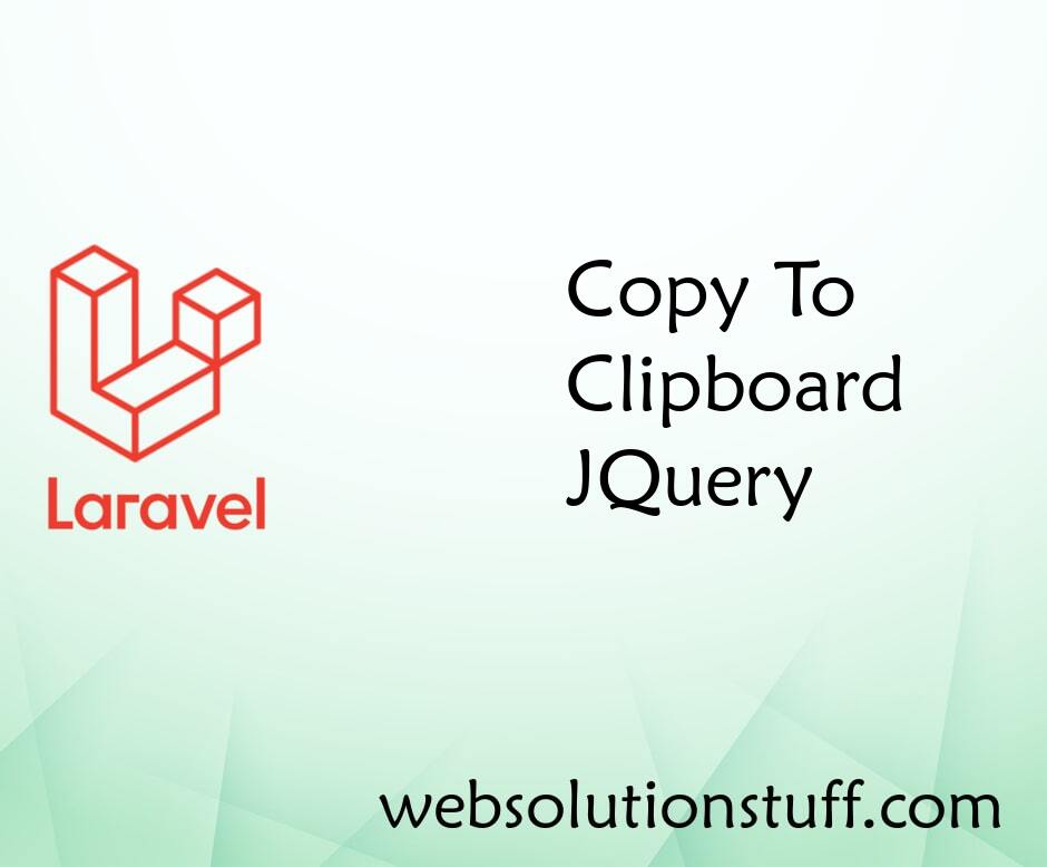 Copy To Clipboard JQuery
