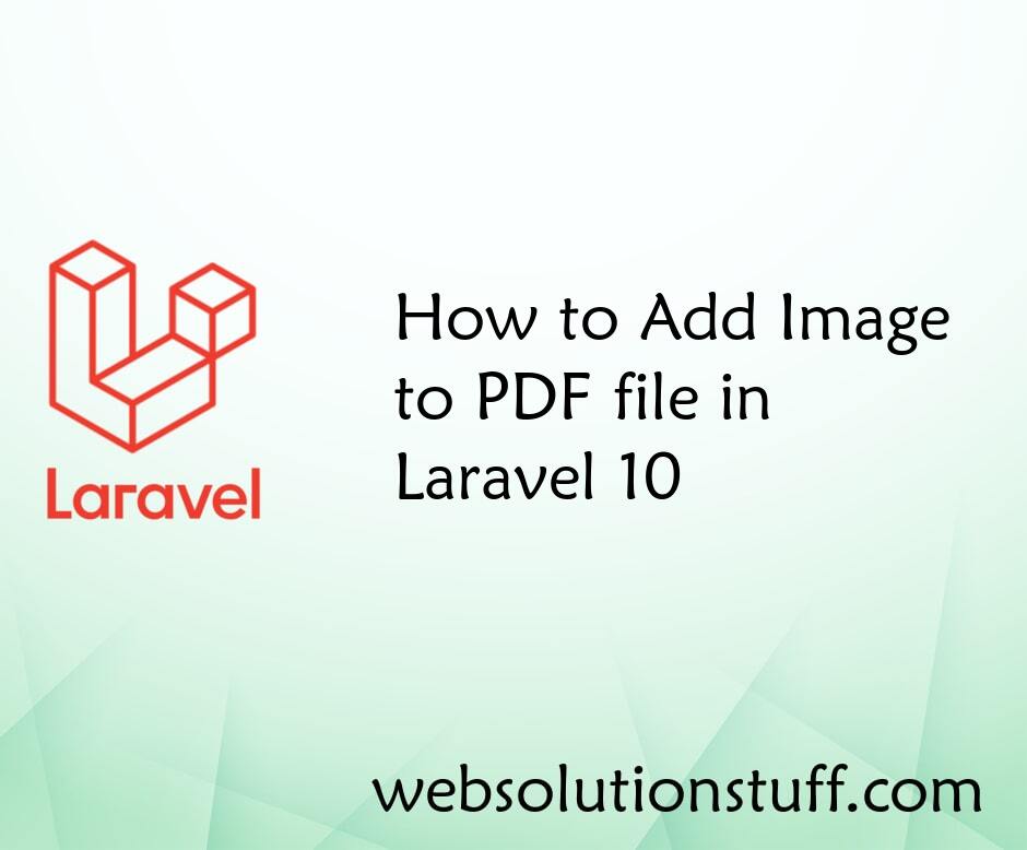 How to Add Image to PDF file in Laravel 10