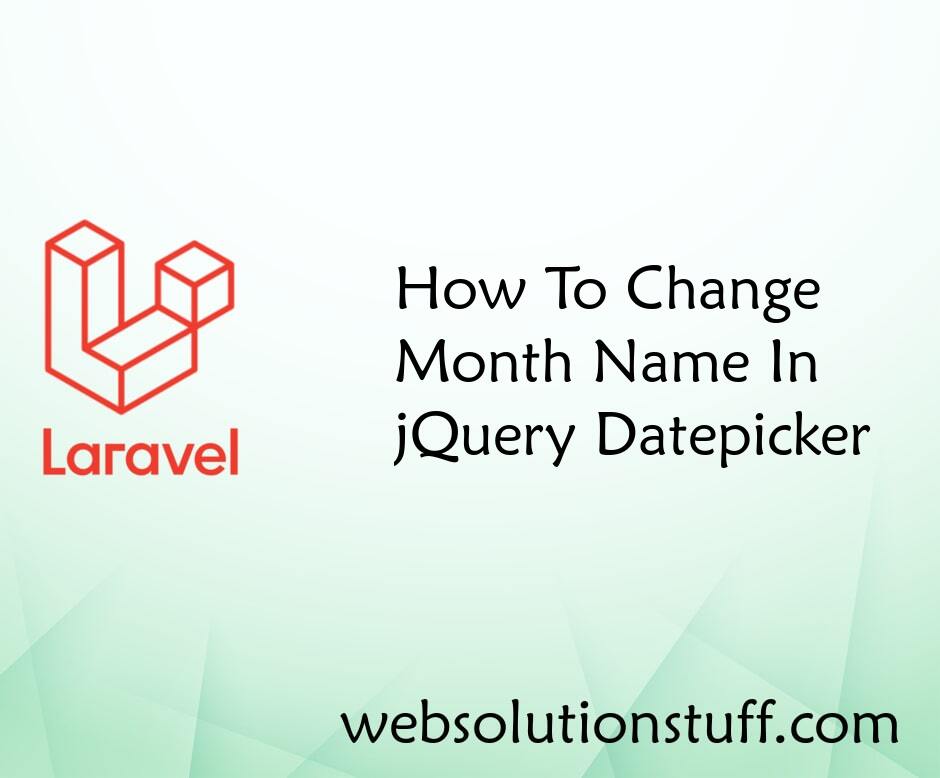 How To Change Month Name In jQuery Datepicker