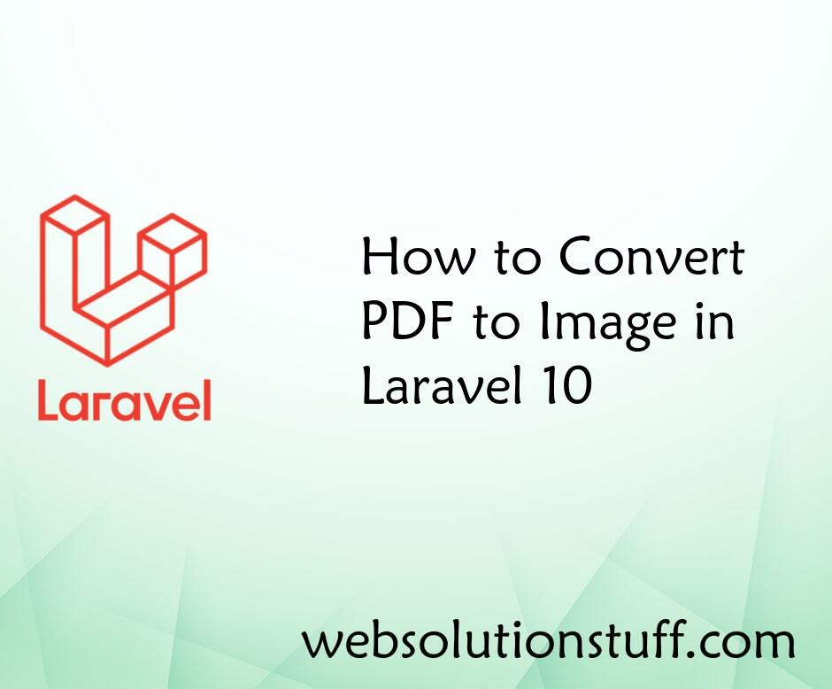 How to Convert PDF to Image in Laravel 10