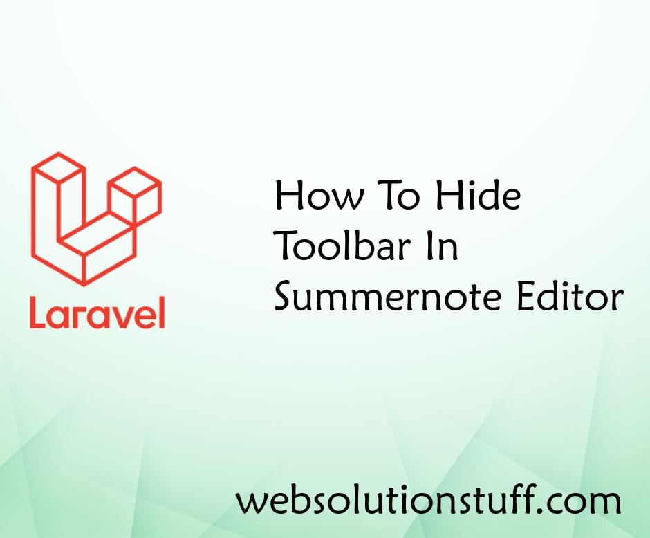 How To Hide Toolbar In Summernote Editor
