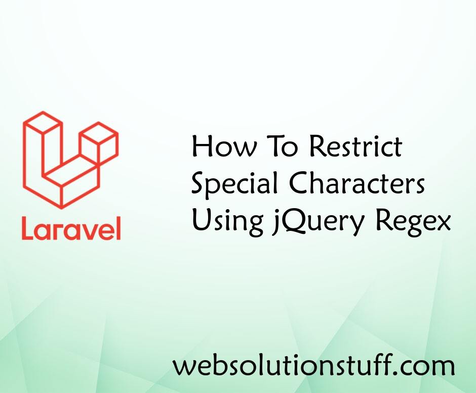 How To Restrict Special Characters Using jQuery Regex