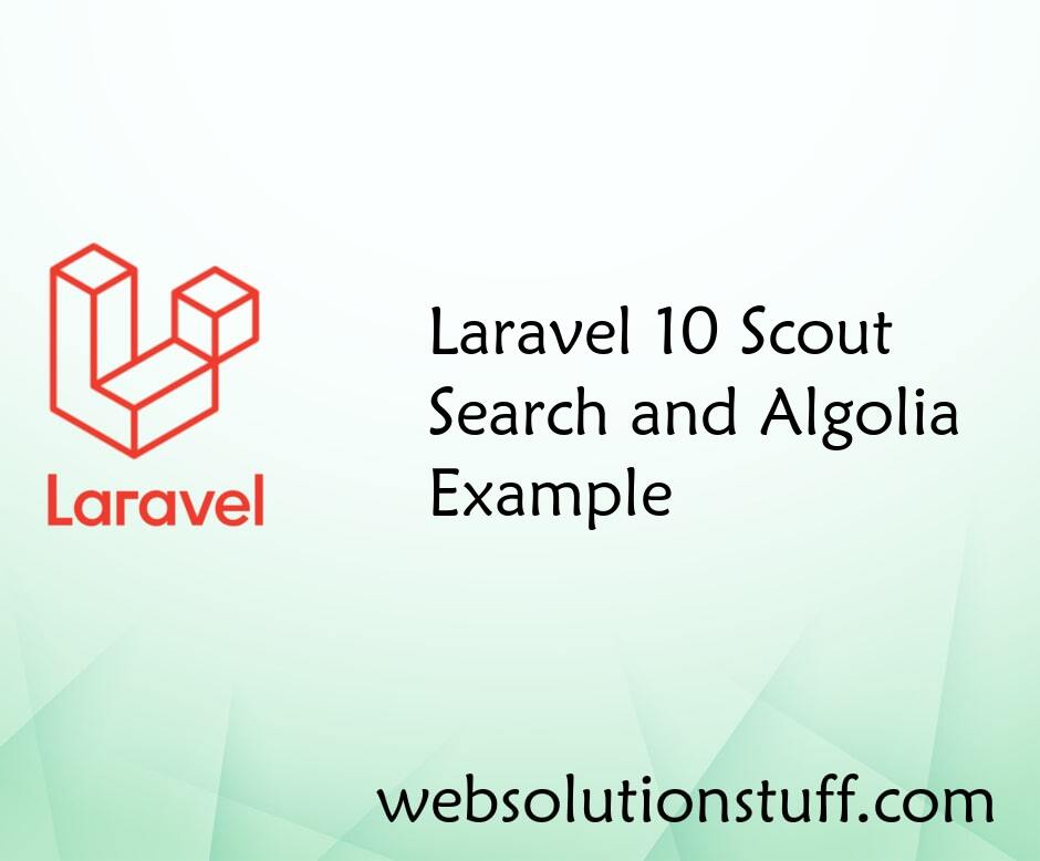 Laravel 10 Scout Search and Algolia Example