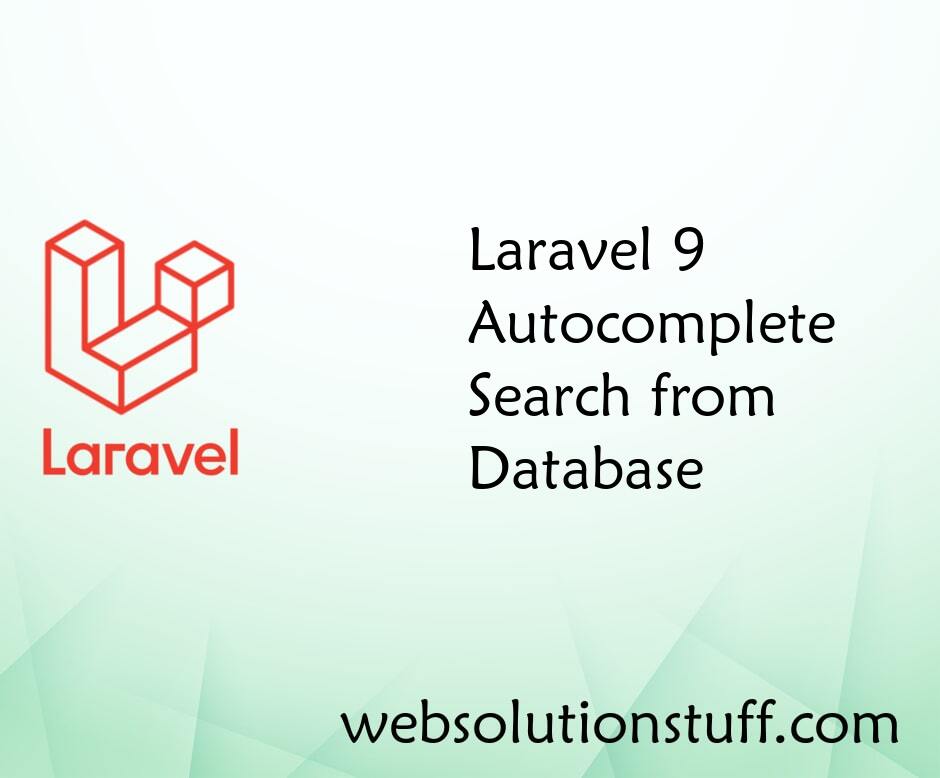Laravel 9 Autocomplete Search from Database
