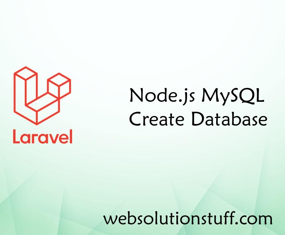 Node.js MySQL Create Database