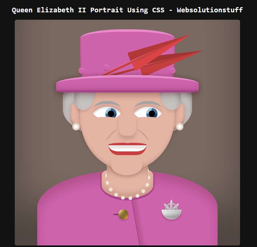 queen_elizabeth_II_portrait_using_css_output